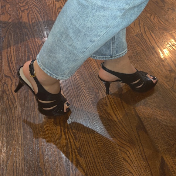PRADA authentic black leather platform heels - Picture 2 of 7